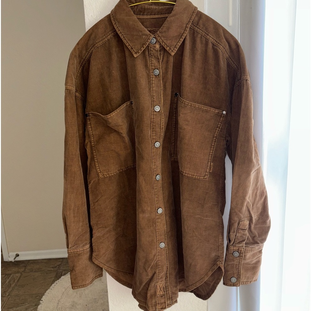 Free People oversized button up